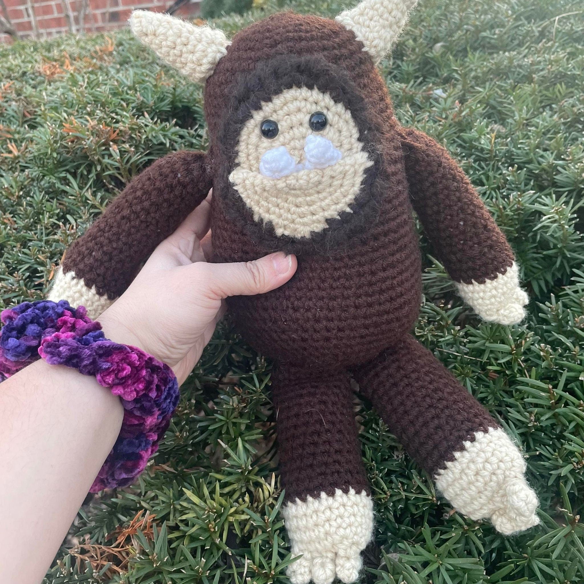 Crochet Bigfoot Buddy- Amigurumi Yeti Plushie- Sasquatch Plush Toy