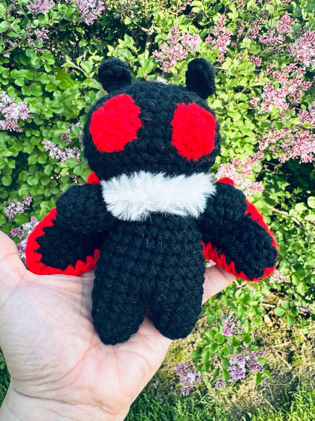 Crochet Mothman Plushie: Handmade Cryptid Stuffed Toy
