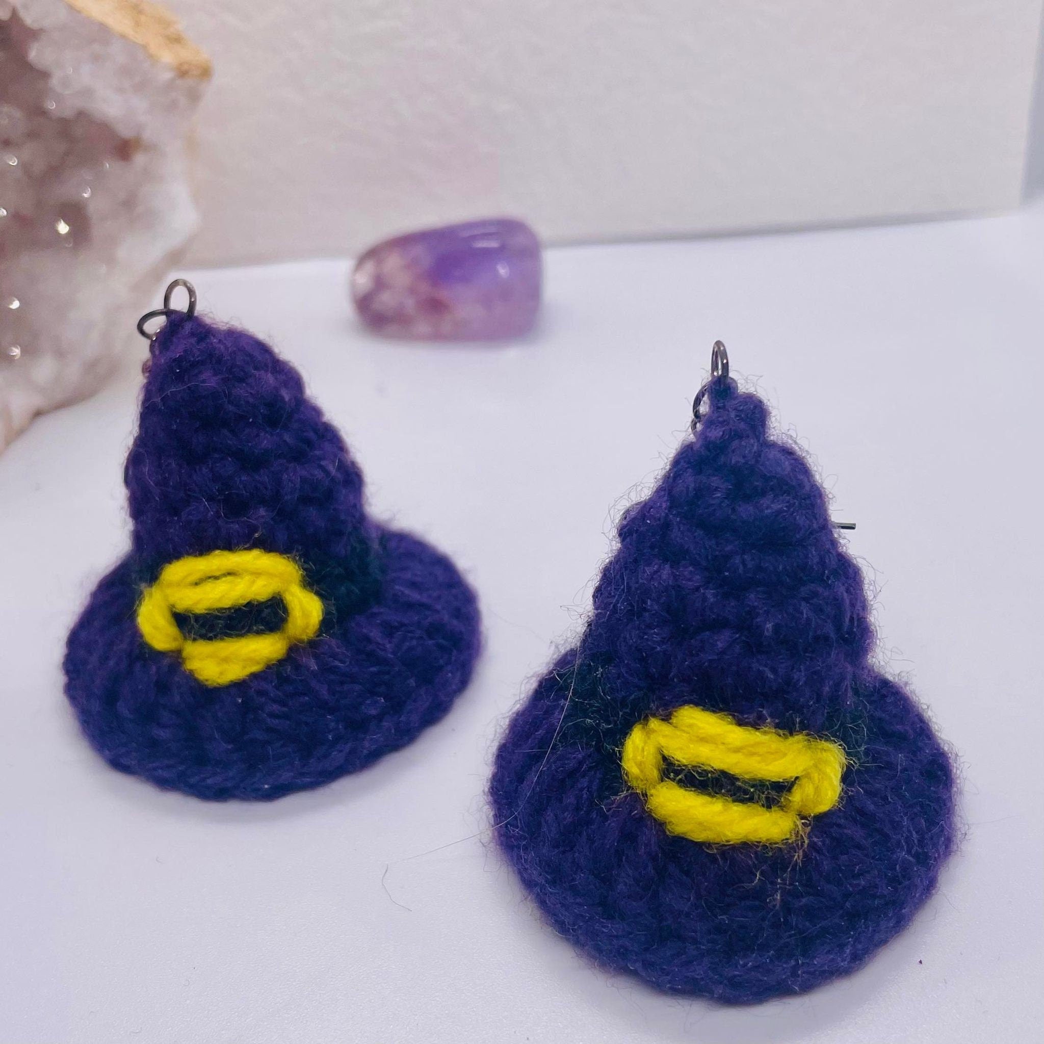Crochet Witch Hat Earrings