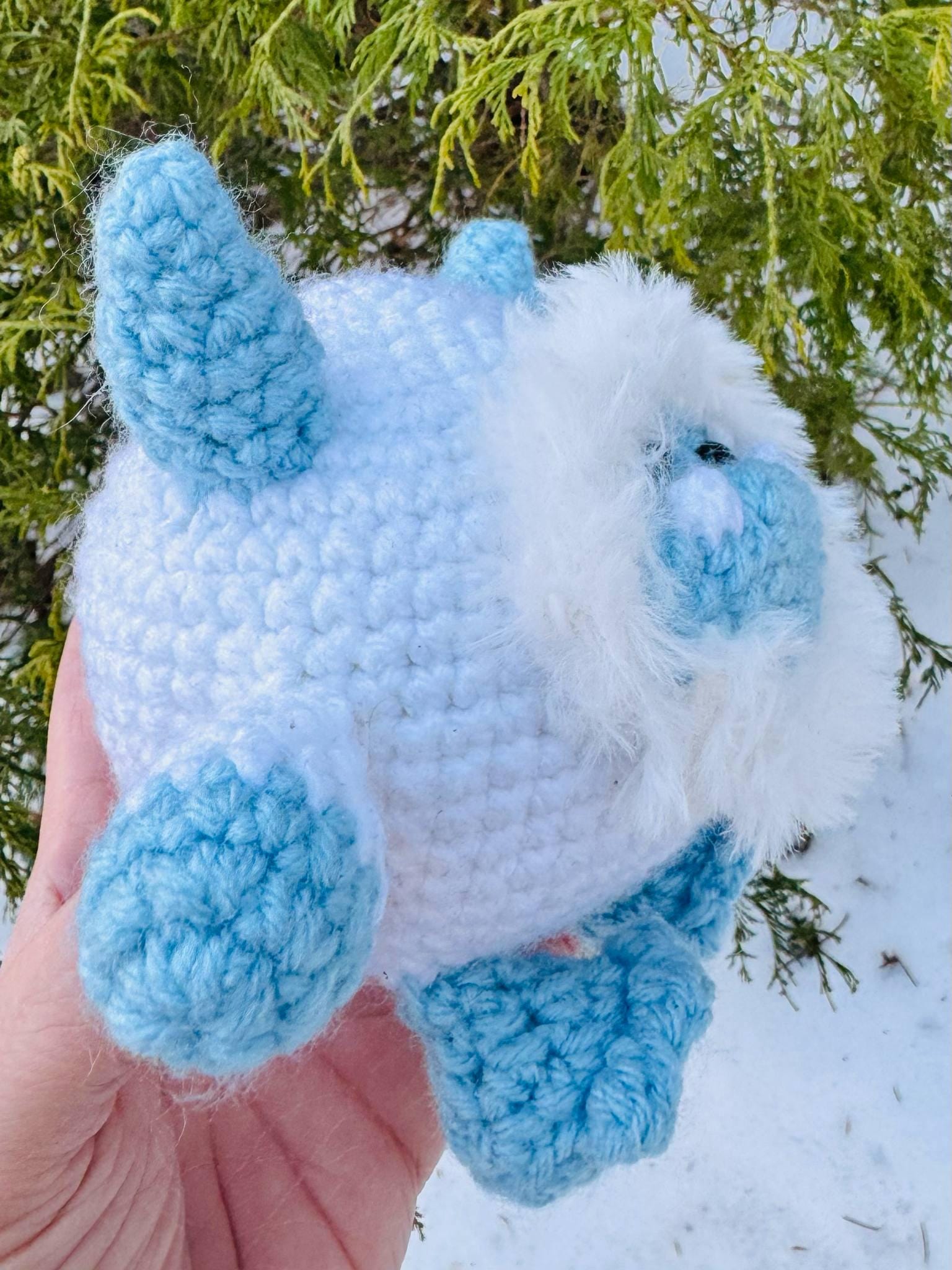 Amigurmi Yeti- Crochet Sasquatch Plushie- Handmade Toys