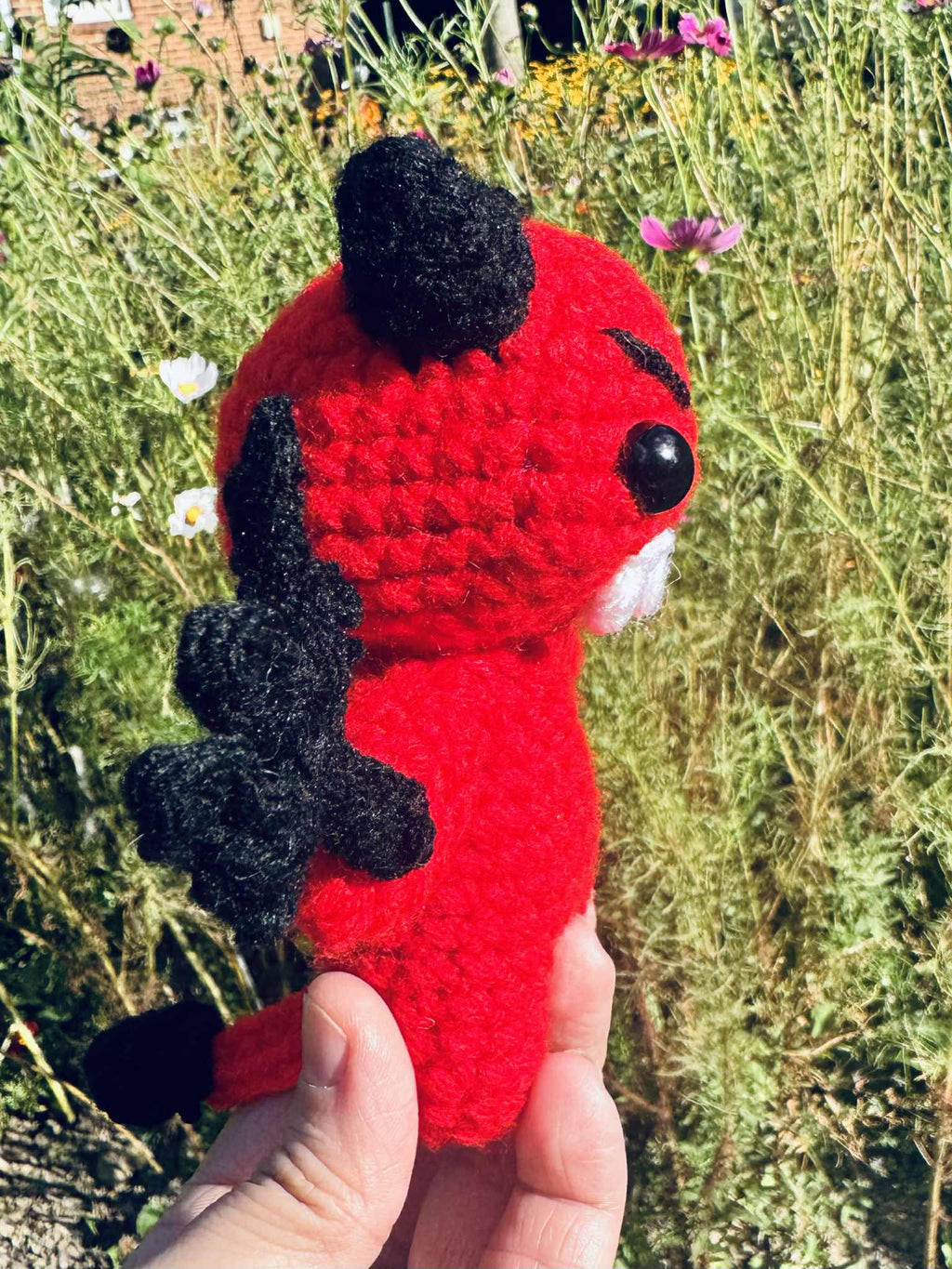 Crochet Hellfire Baby Devil Plushie: Amigurumi Halloween Imp