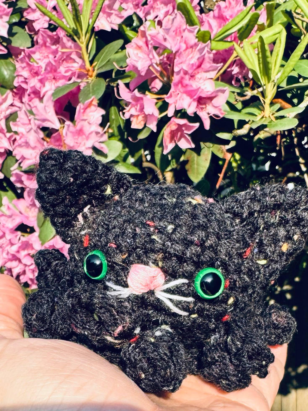 Crocheted Octacat Plushie: Black Cat Octopus Hybrid Toy