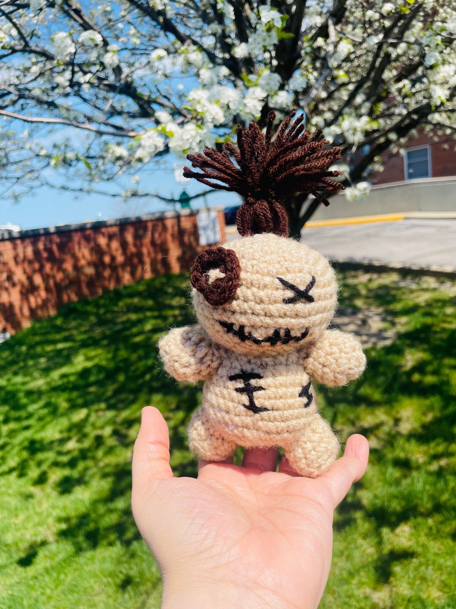 Crochet Voodoo Doll Plushie: Handmade Amigurumi Poppet