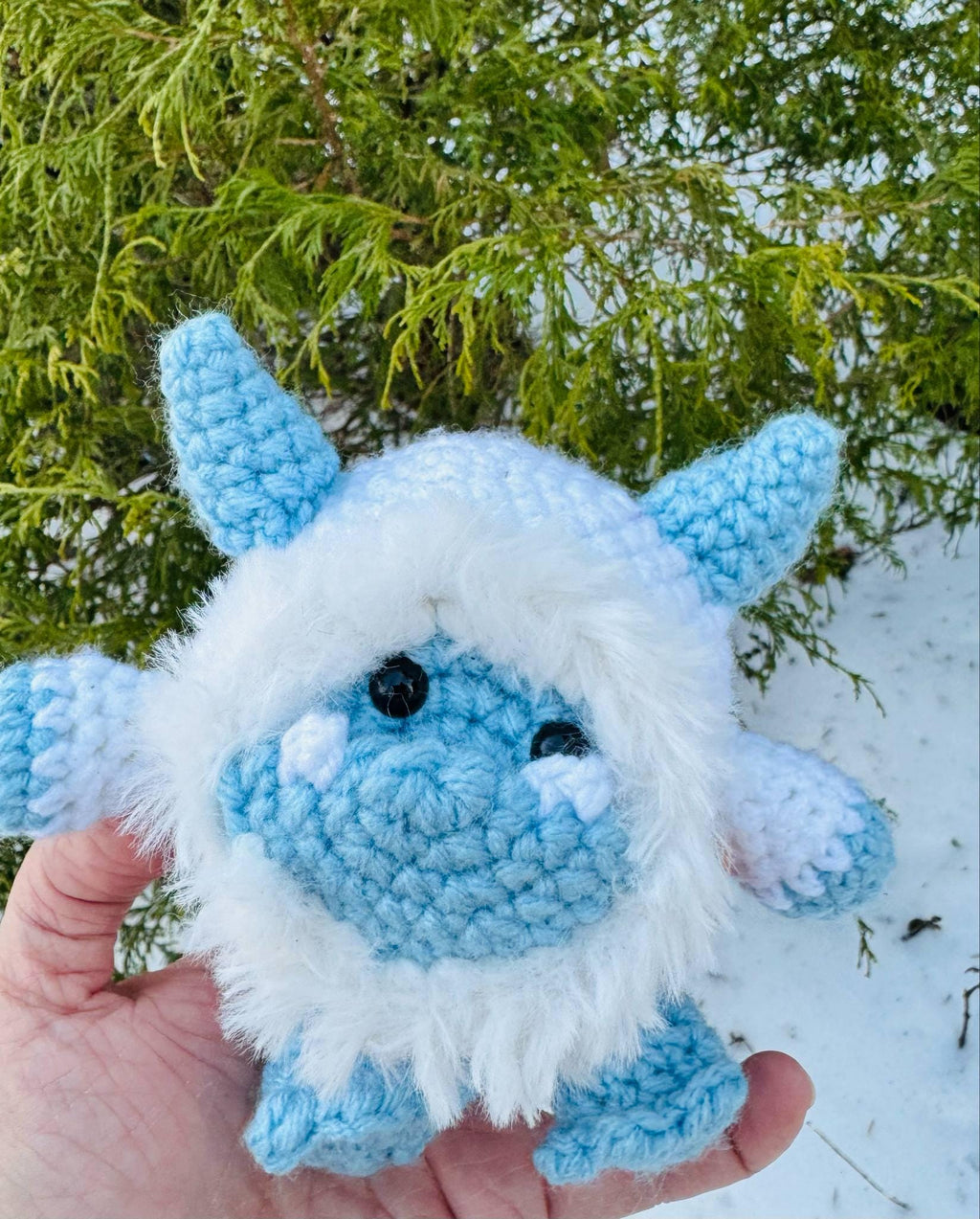 Amigurmi Yeti- Crochet Sasquatch Plushie- Handmade Toys