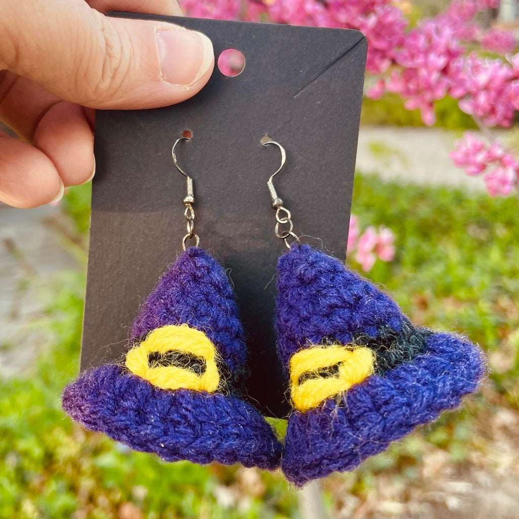 Crochet Witch Hat Earrings