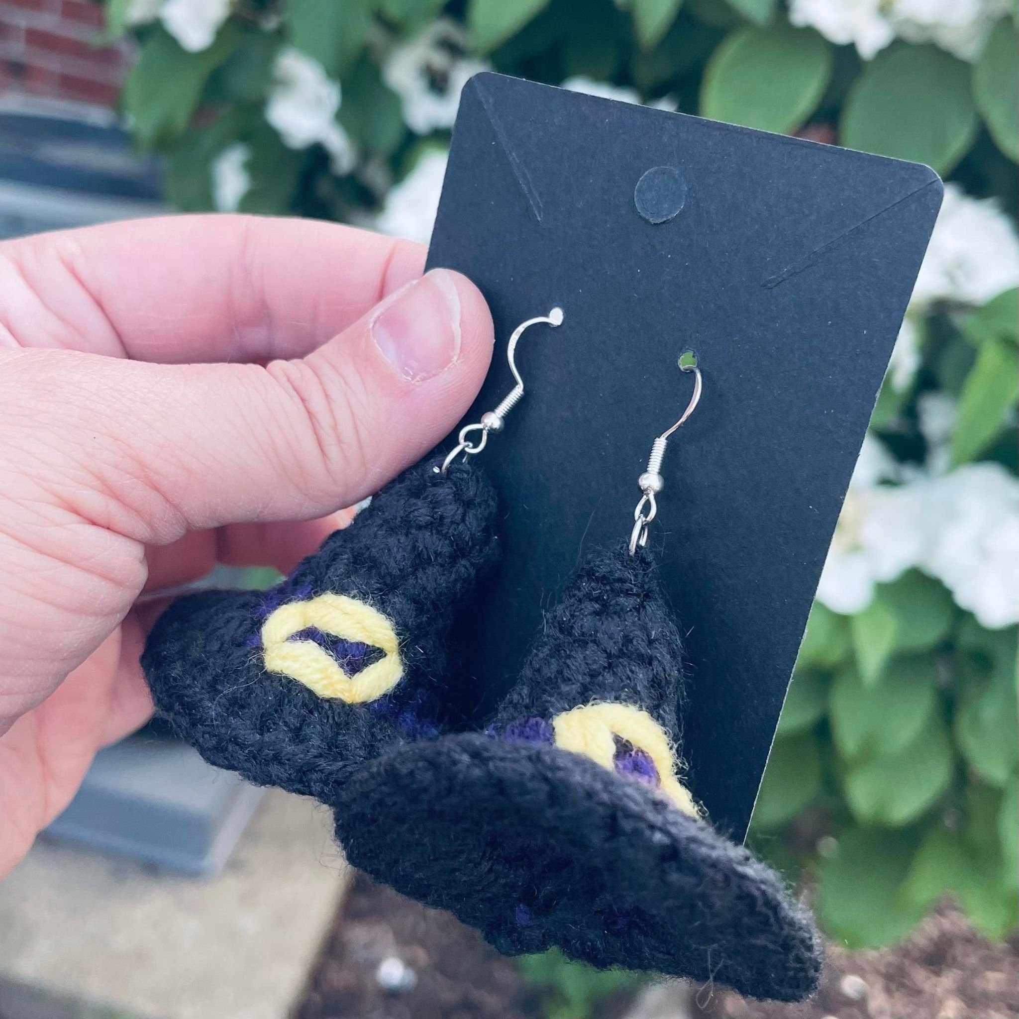 Crochet Witch Hat Earrings