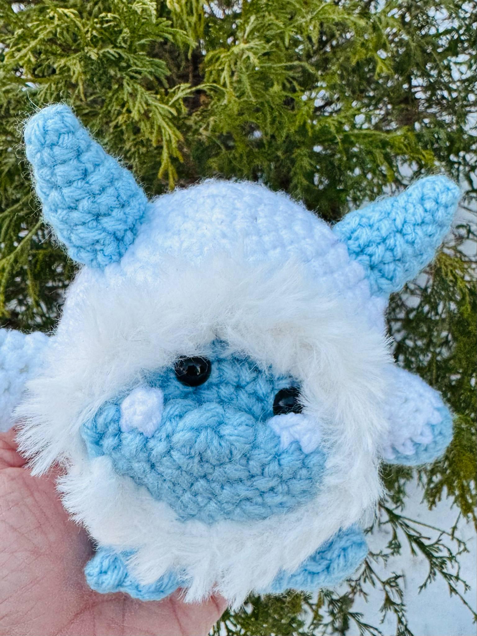 Amigurmi Yeti- Crochet Sasquatch Plushie- Handmade Toys