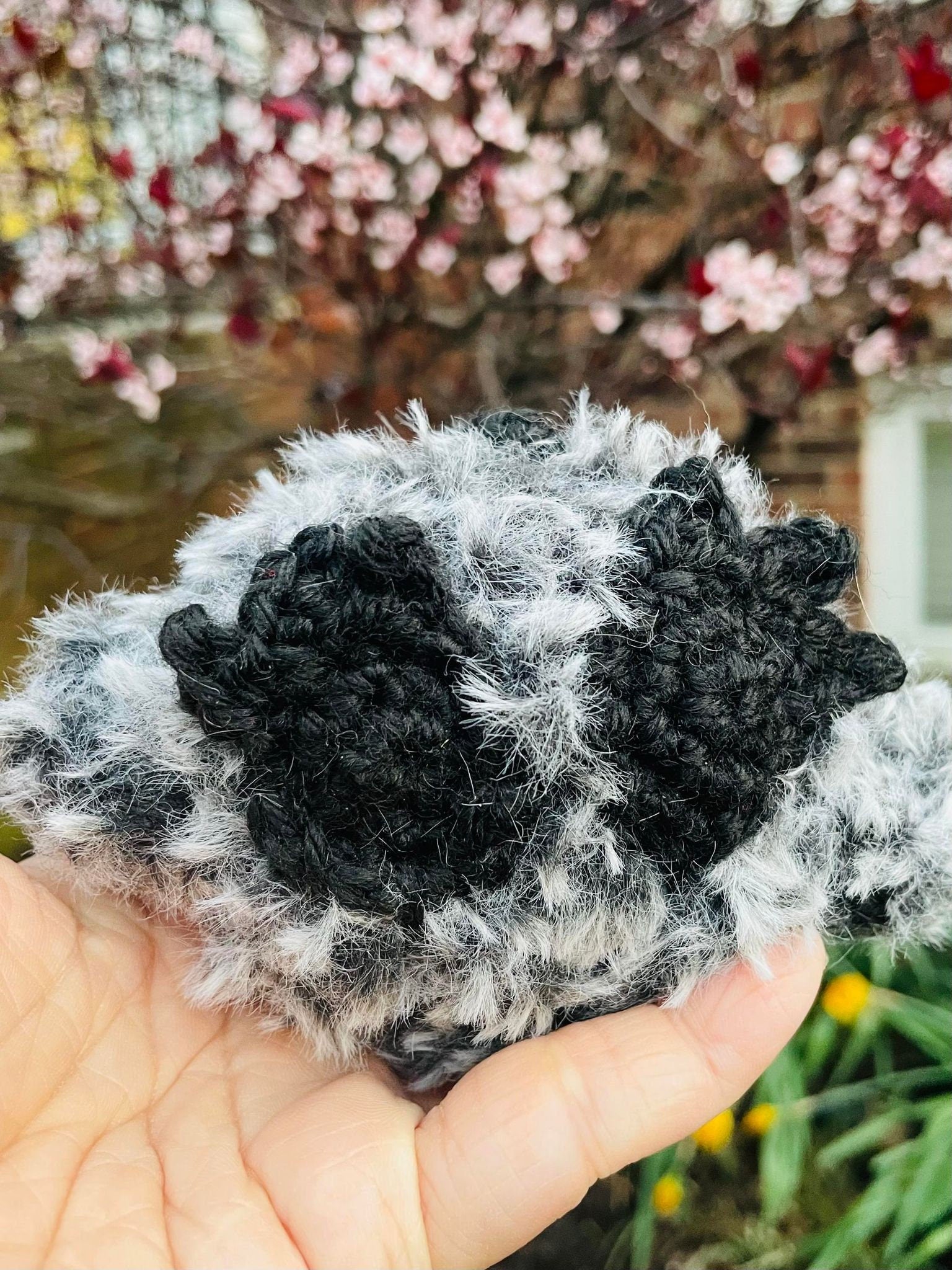 Crochet Fluffy Faux Fur Owl Plush Toy- Furry Owlette Plushie_ Amigurumi Gray Owl
