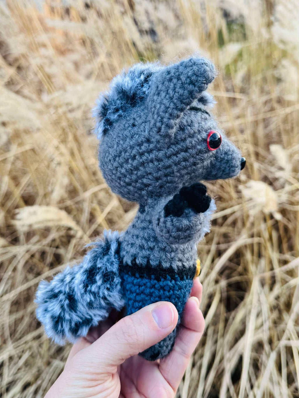 Handmade Amigurumi Werewolf Plushie- Crochet Wolf Man