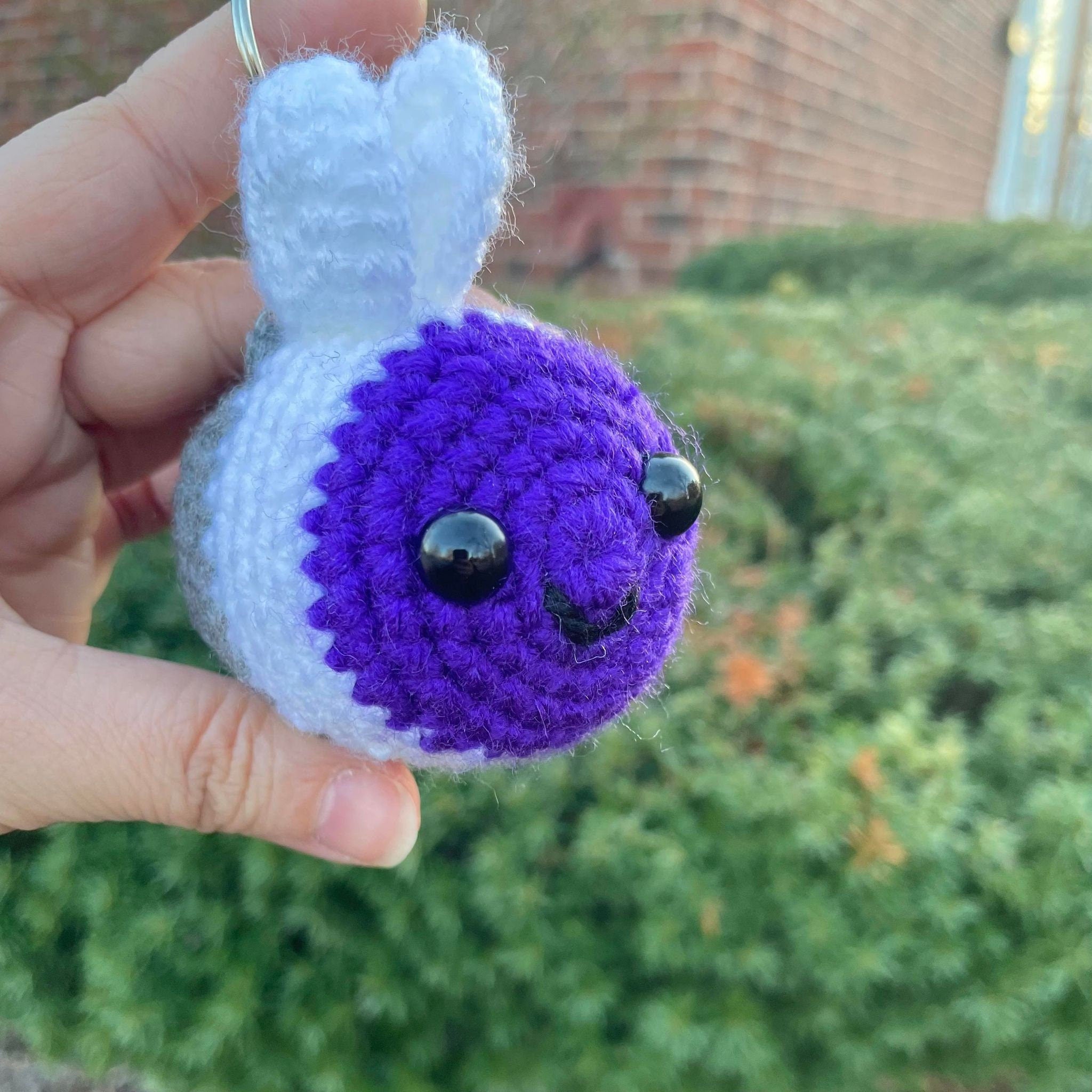 Crochet Pride Flag Bee Keychain: LGBT Amigurumi Bee