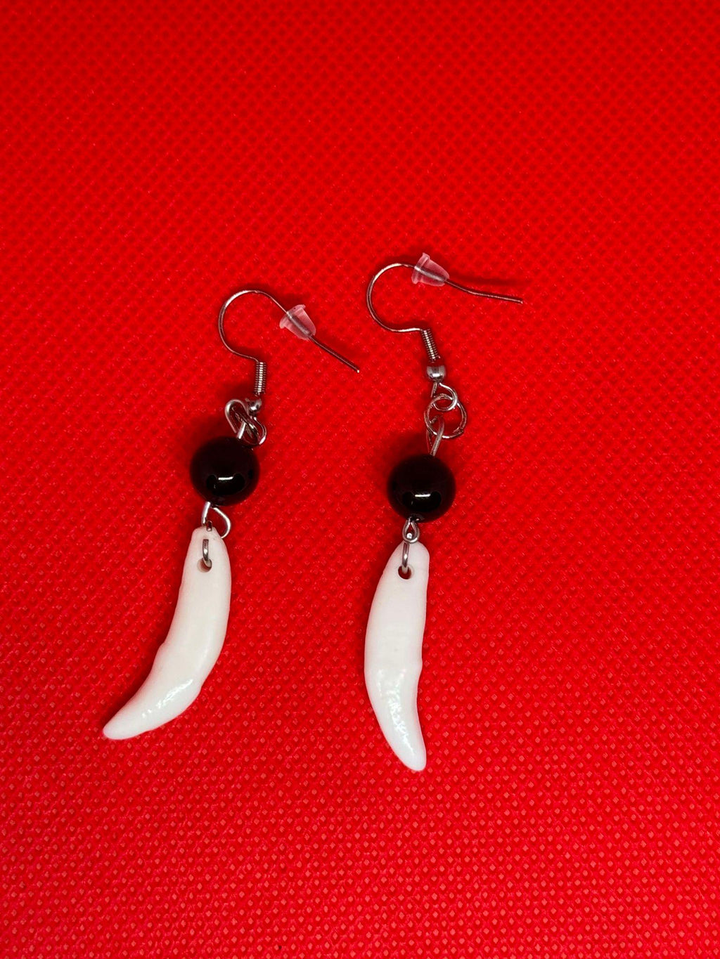 Genuine Coyote Fang Dangle Earrings- Ethically Sourced Taxidermy Jewelry