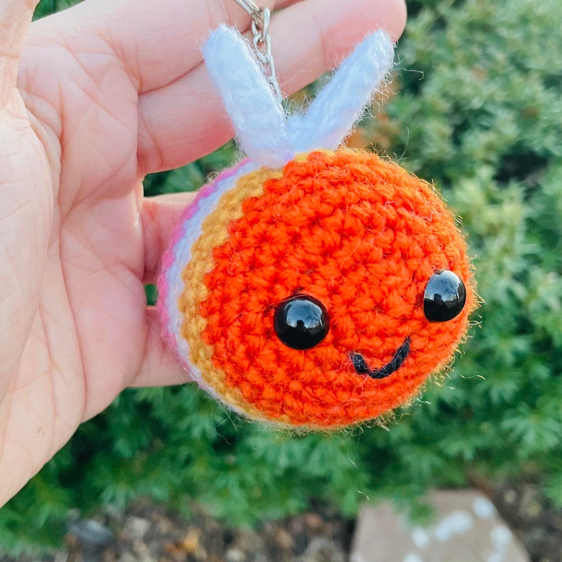 Crochet Pride Flag Bee Keychain: LGBT Amigurumi Bee