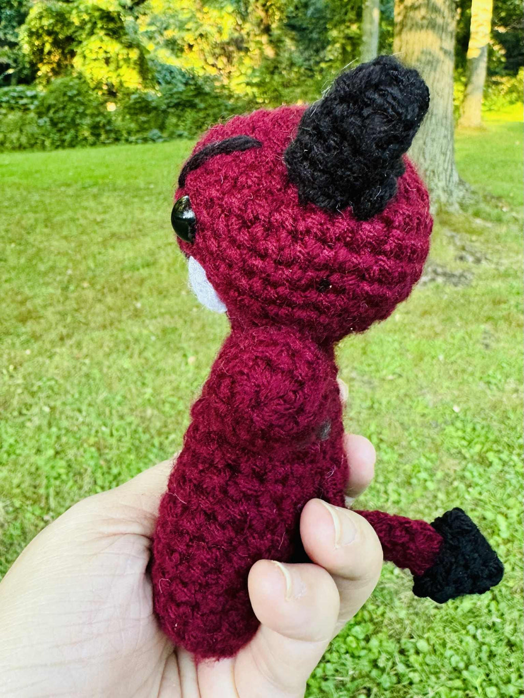 Crochet Hellfire Baby Devil Plushie: Amigurumi Halloween Imp