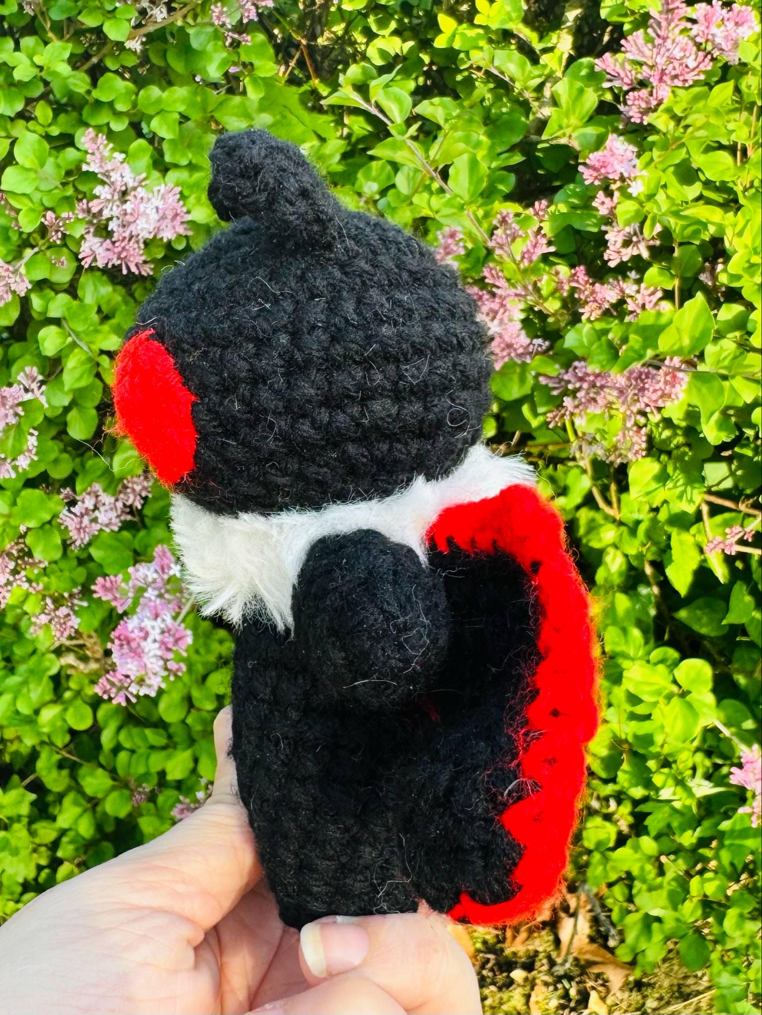 Crochet Mothman Plushie: Handmade Cryptid Stuffed Toy