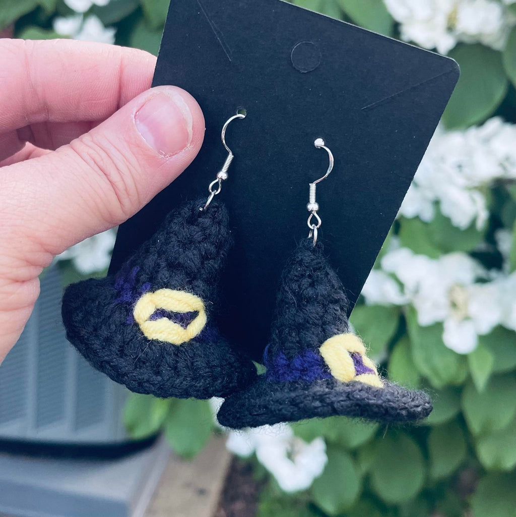 Crochet Witch Hat Earrings