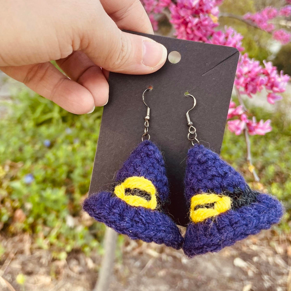 Crochet Witch Hat Earrings