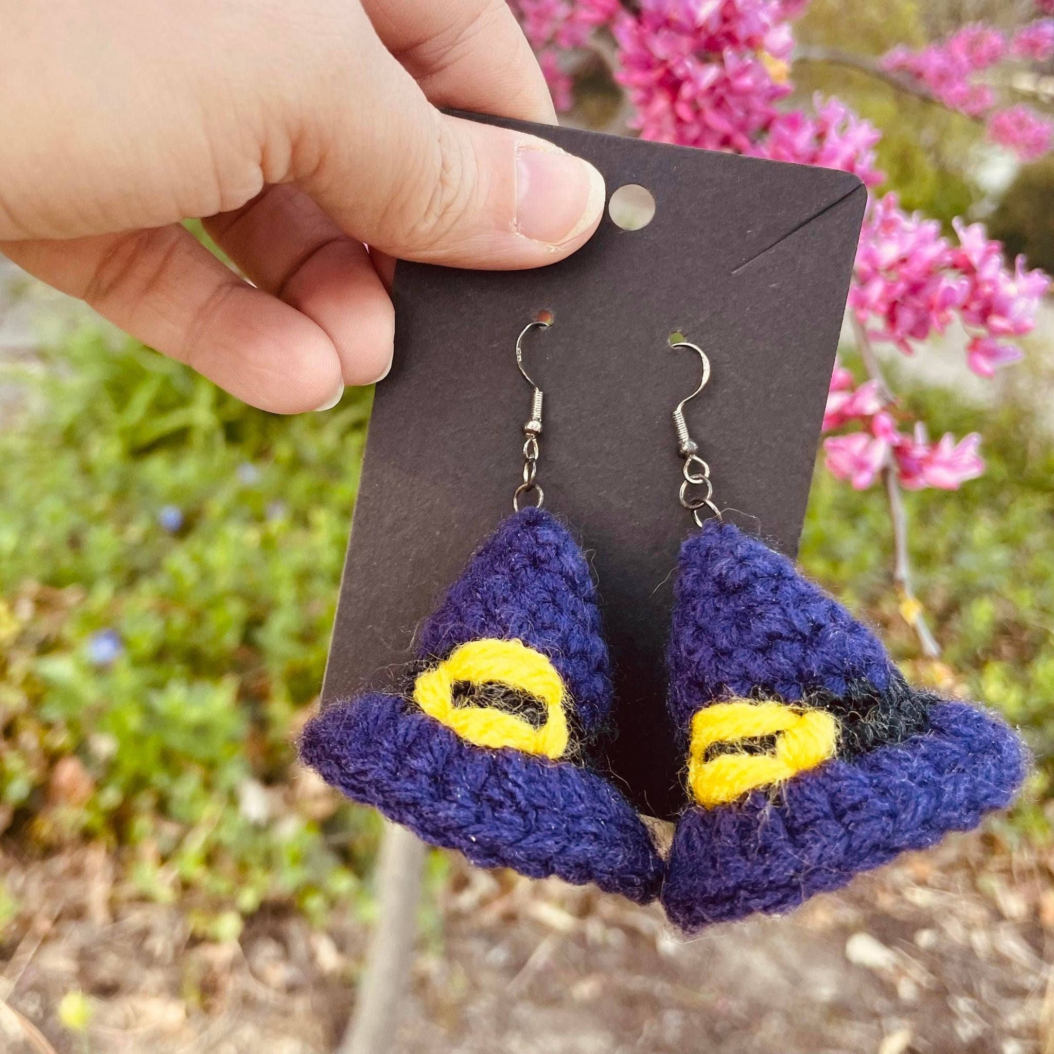 Crochet Witch Hat Earrings