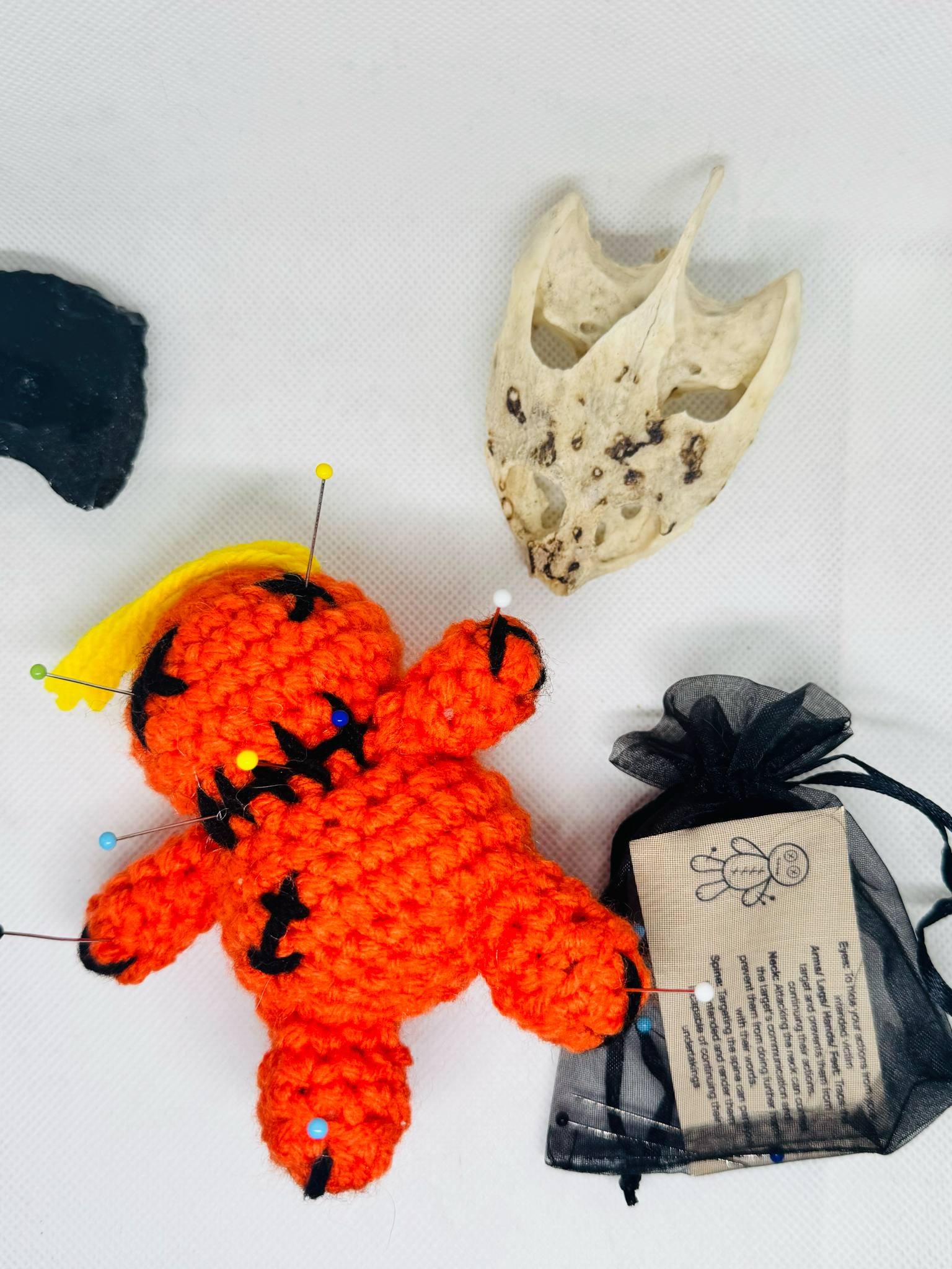 Crochet Orange Trump-Inspired Voodoo Doll- Amigurumi Donald Trump Pin Cushion