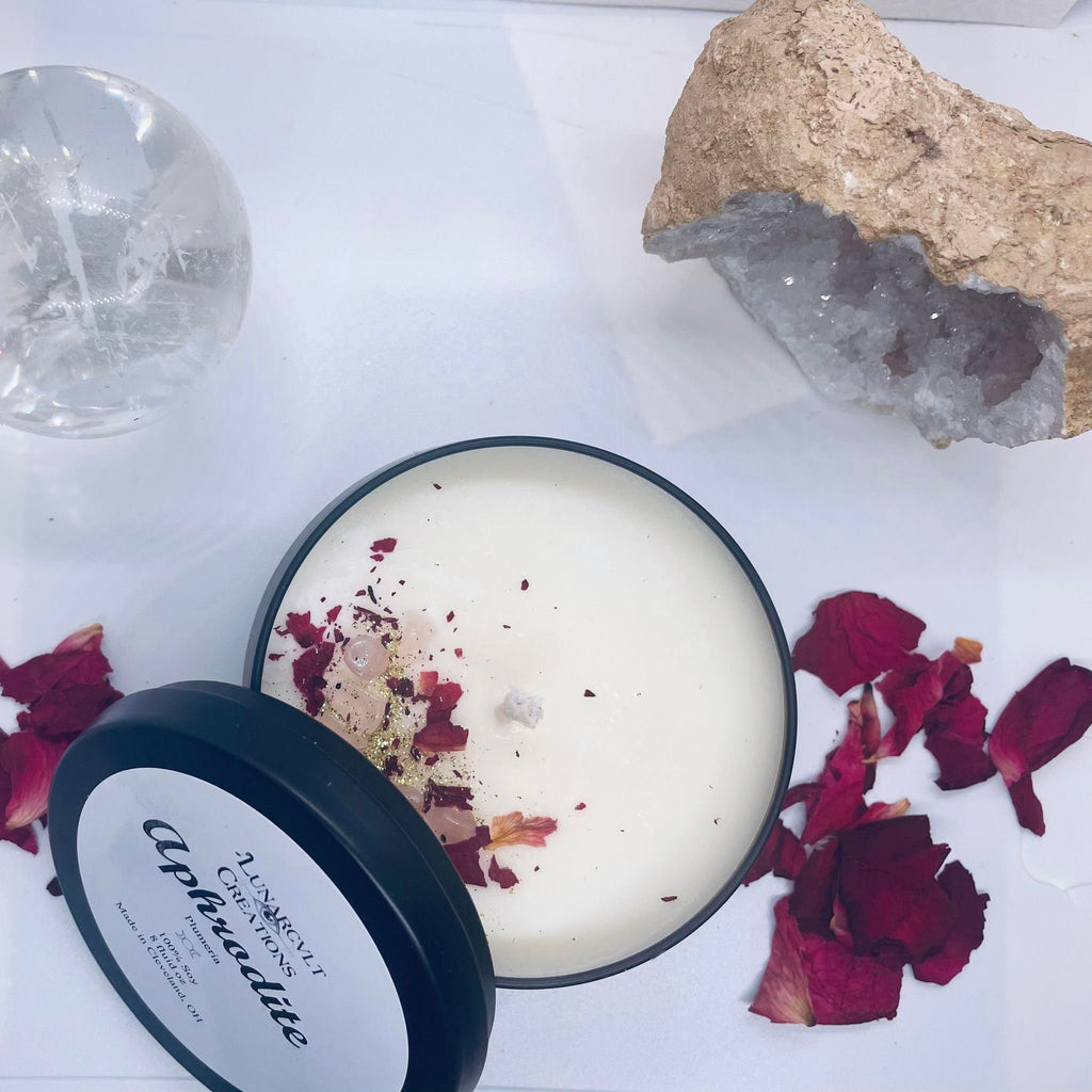 Aphrodite Goddess Candle- Orange Scented Soy Candle- Intention Candle