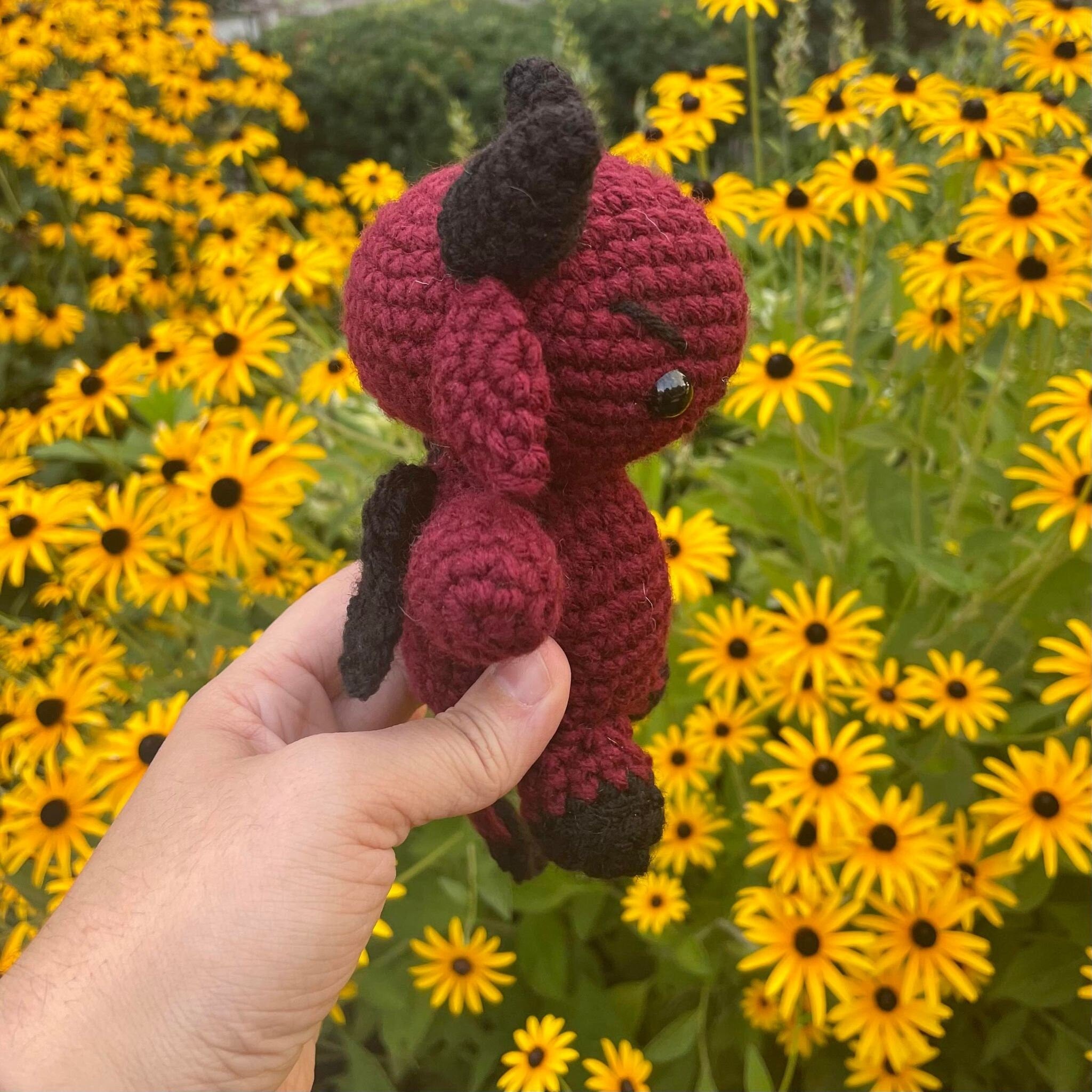 Baby Devil Crochet Plushie- Amigurumi- Halloween Imp- Kawaii