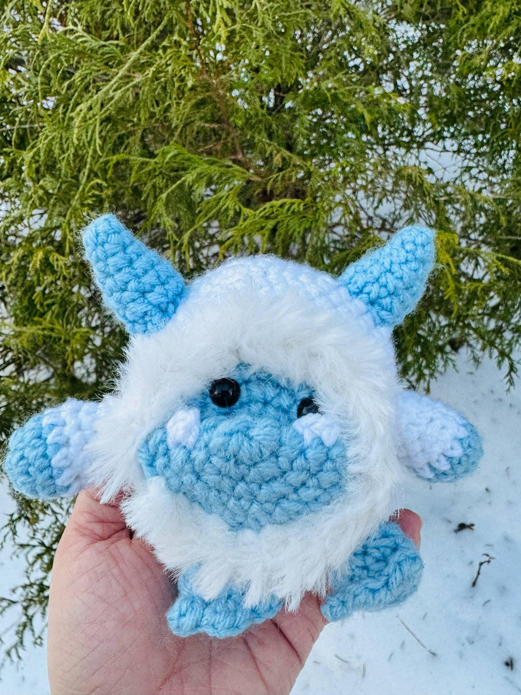 Amigurmi Yeti- Crochet Sasquatch Plushie- Handmade Toys