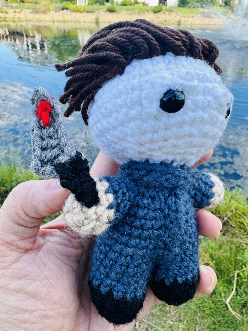 Crochet Michael Myers Plushie: Horror Fan Art, Halloween Decor