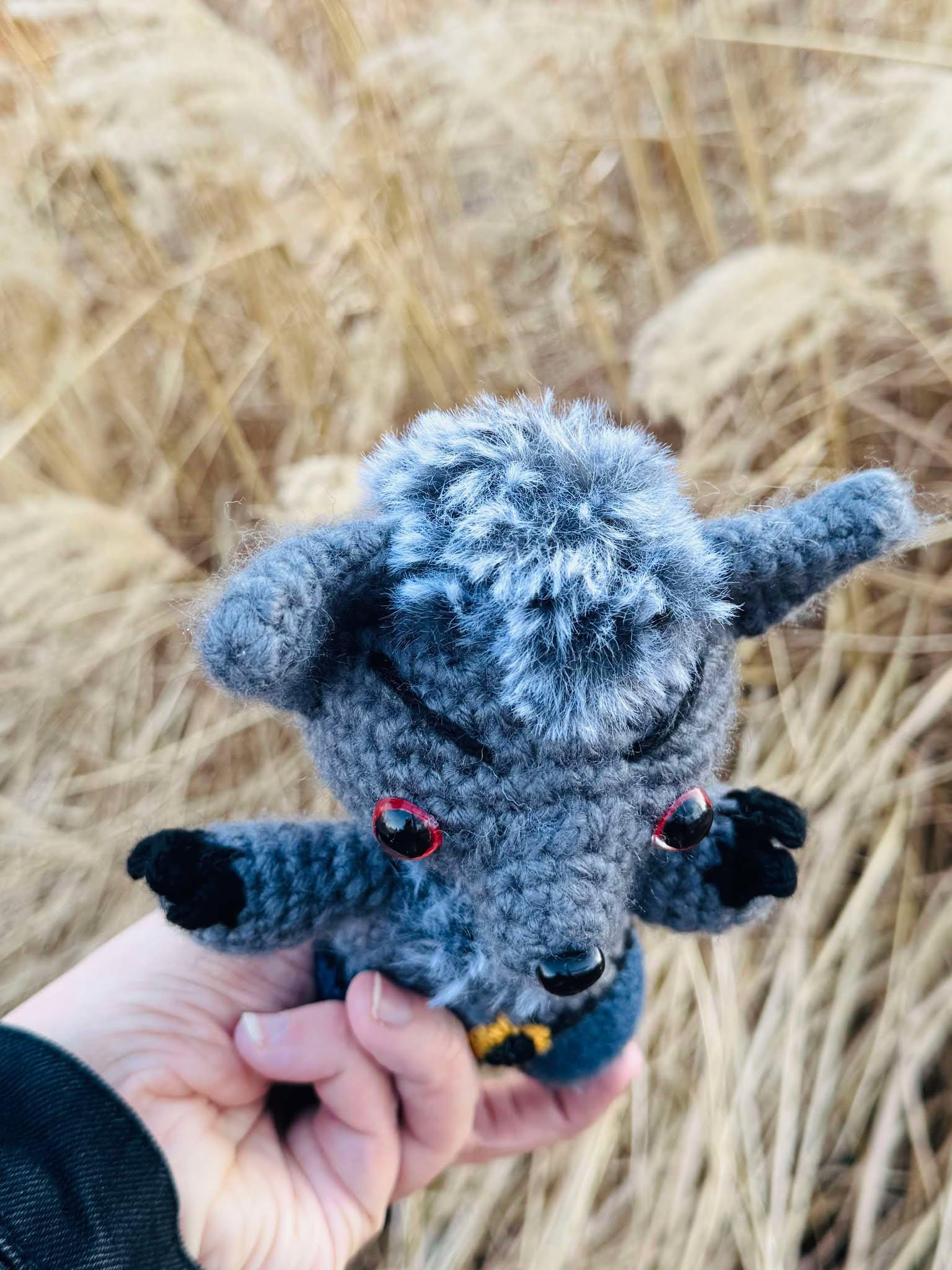 Handmade Amigurumi Werewolf Plushie- Crochet Wolf Man