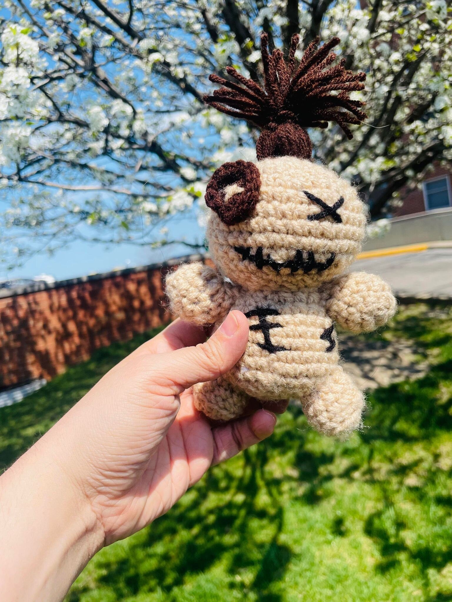 Crochet Voodoo Doll Plushie: Handmade Amigurumi Poppet