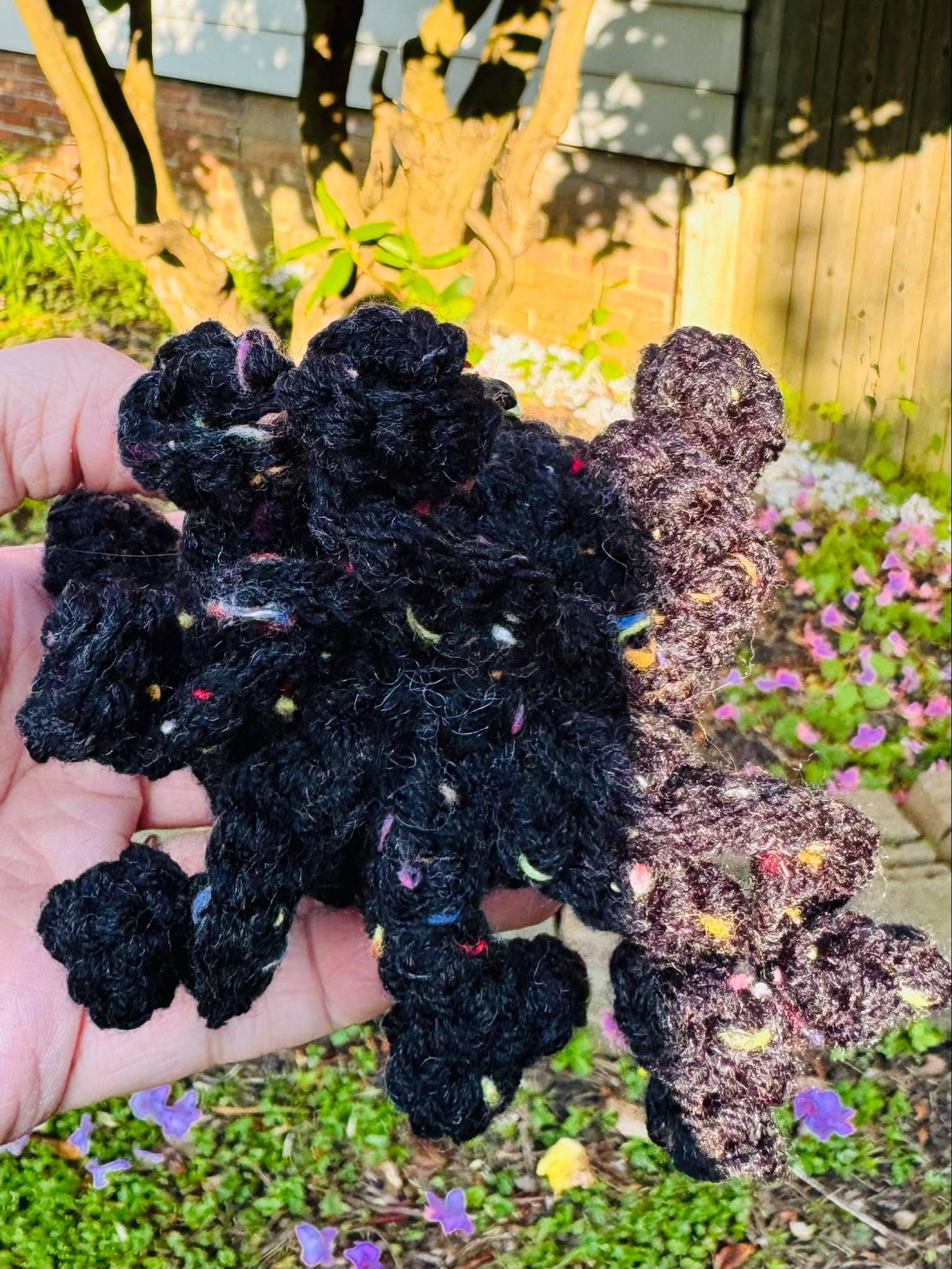 Crocheted Octacat Plushie: Black Cat Octopus Hybrid Toy