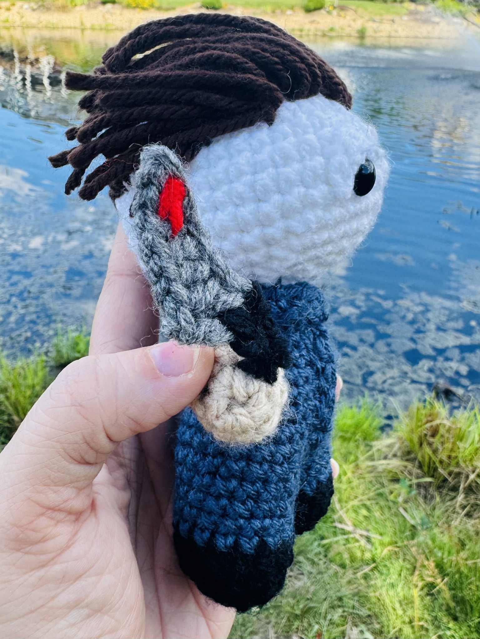 Crochet Michael Myers Plushie: Horror Fan Art, Halloween Decor