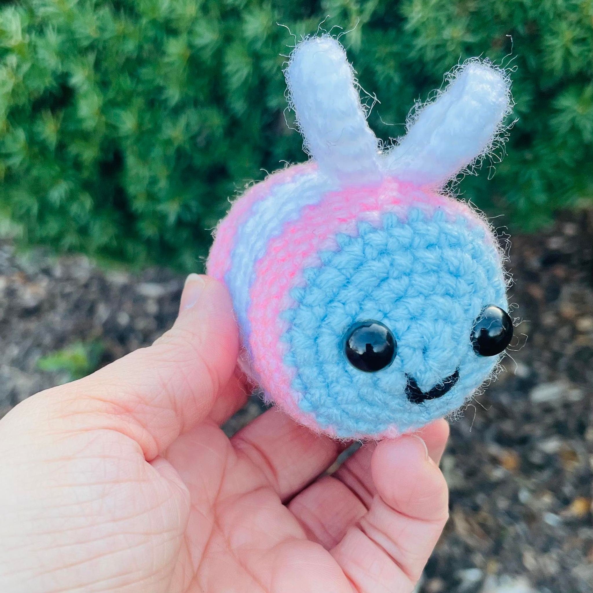 Crochet Pride Flag Bee Keychain: LGBT Amigurumi Bee