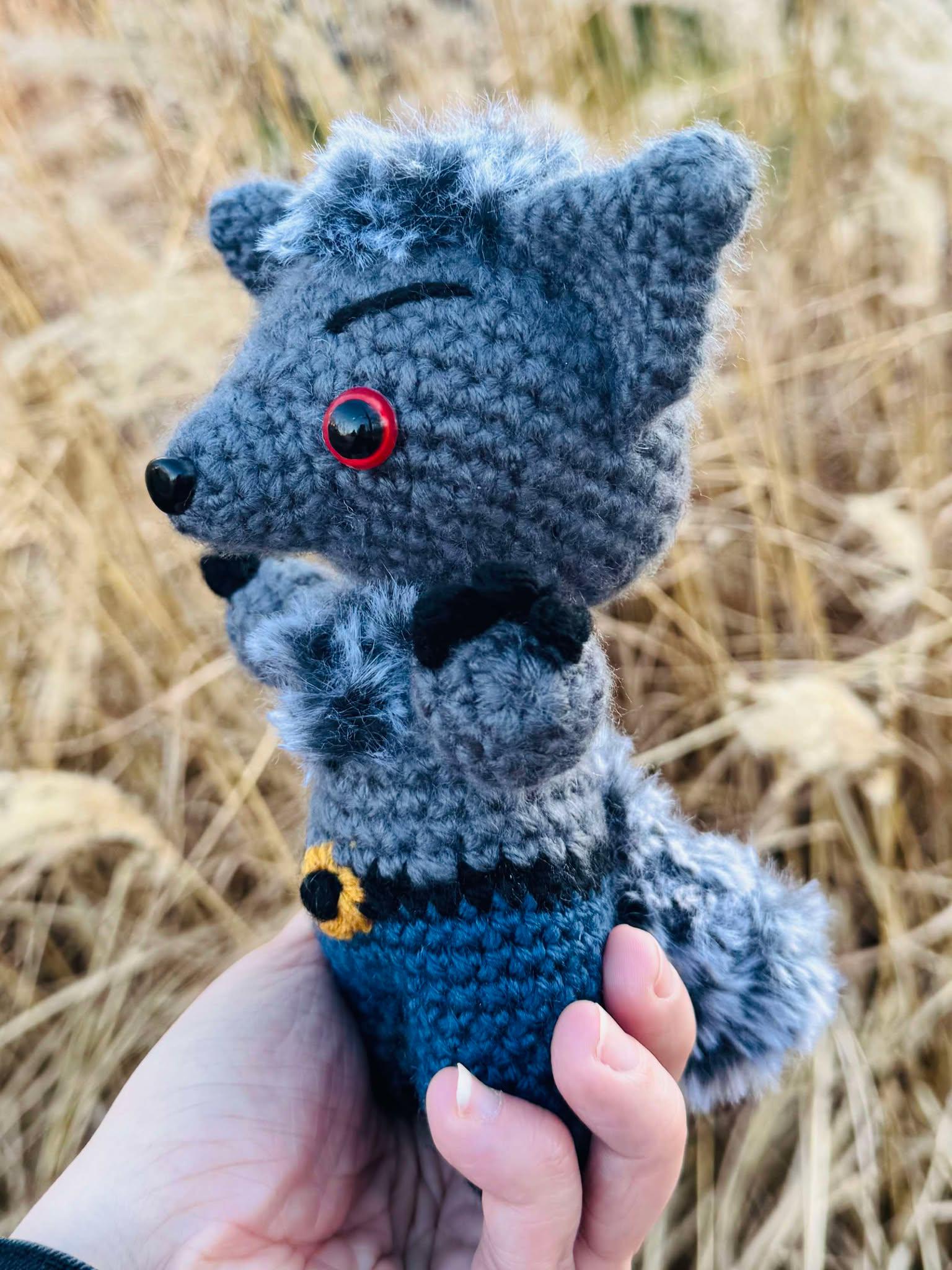 Handmade Amigurumi Werewolf Plushie- Crochet Wolf Man