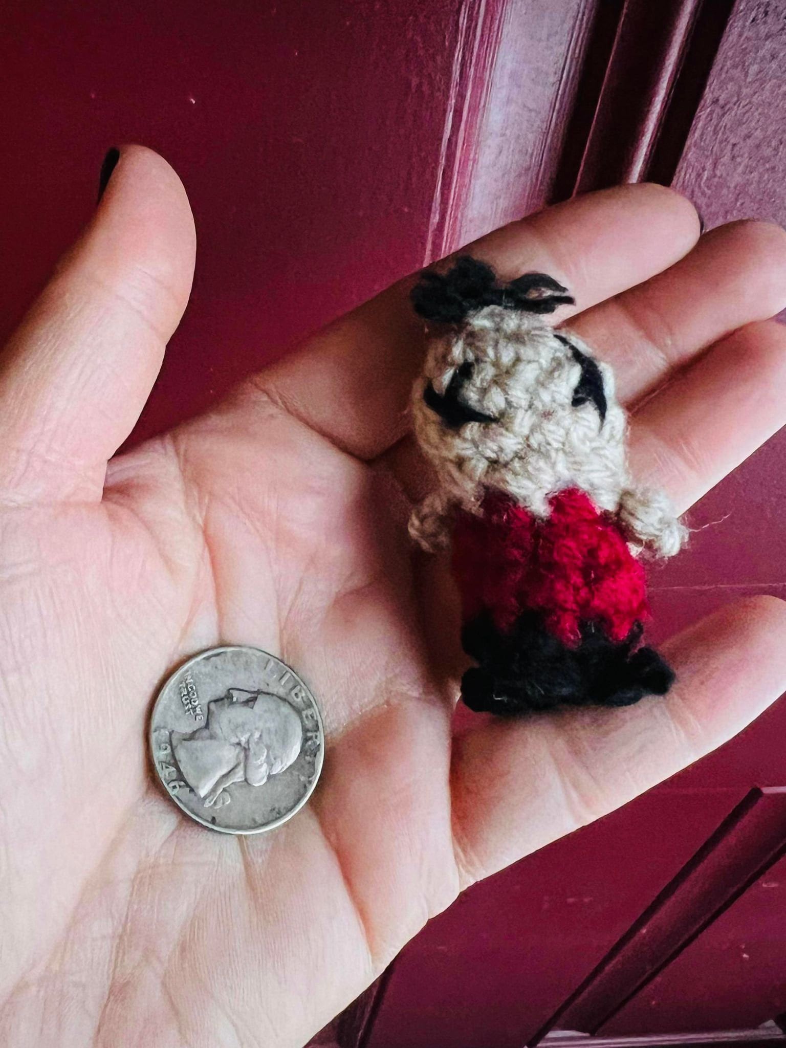 Krampus Plushie- Crochet Krampus with Backpack- Handmade Doll