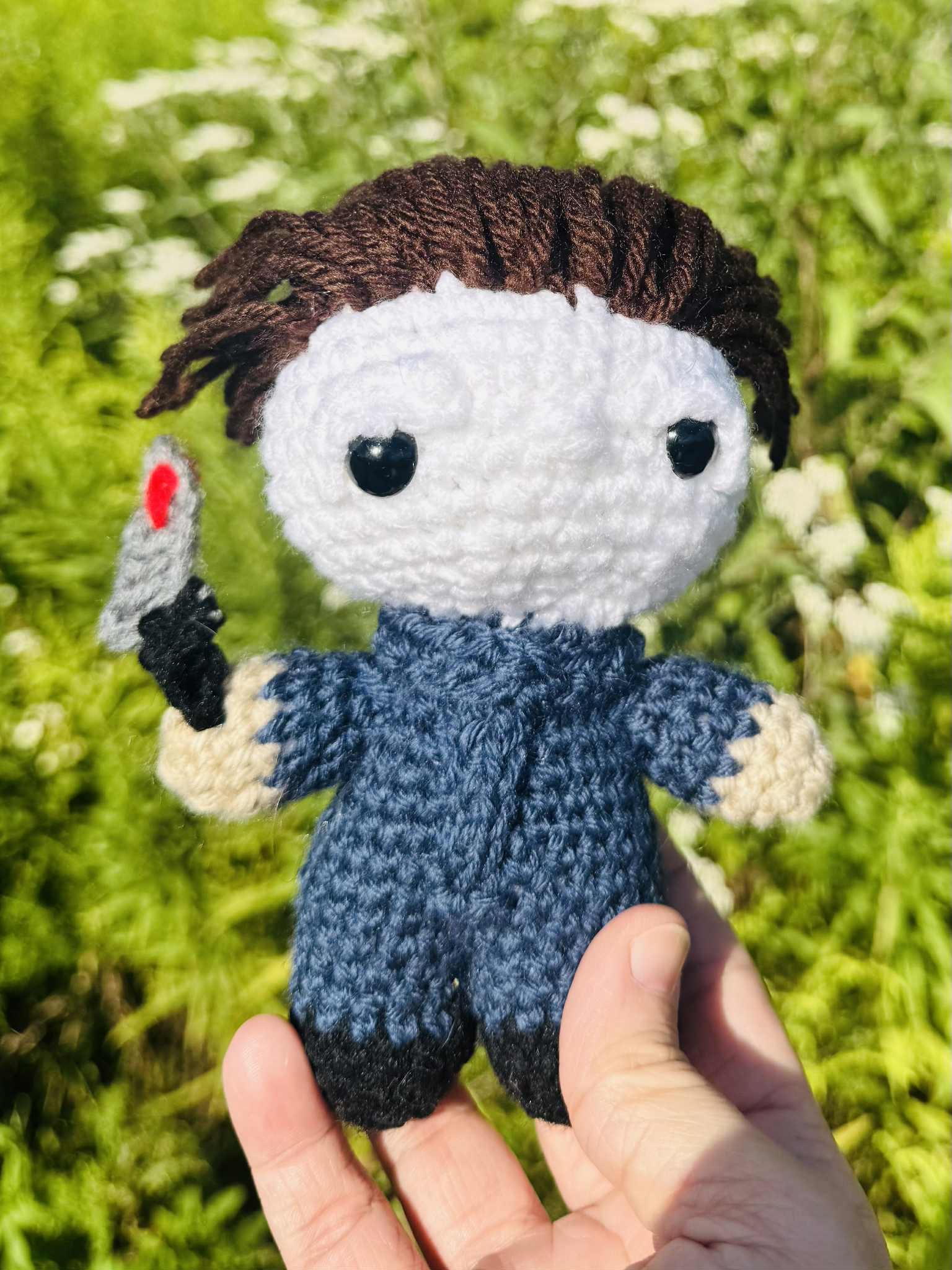 Crochet Michael Myers Plushie: Horror Fan Art, Halloween Decor