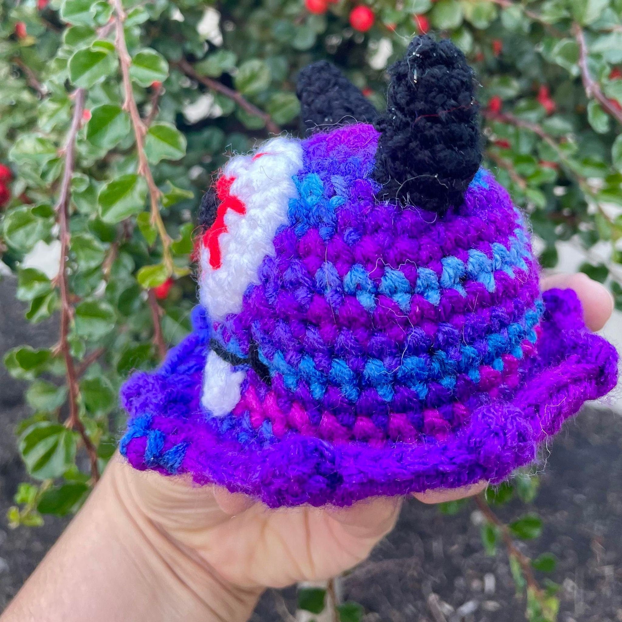 Crochet Cyclops Monster- Amigurumi One-Eyed Alien- Multicolor Alien Mini Plushie