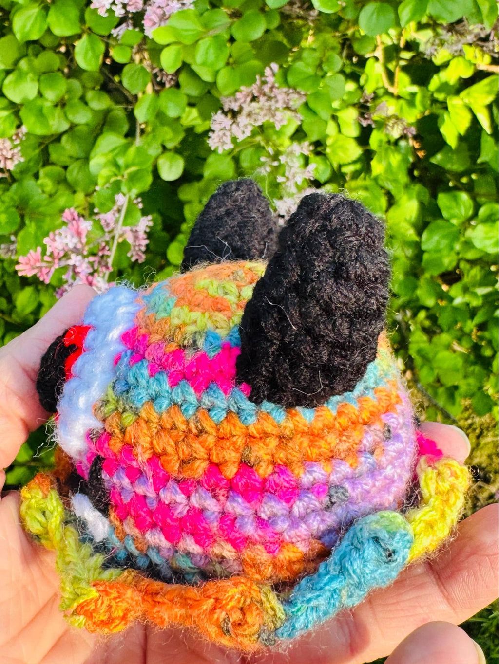 Crochet Cyclops Monster- Amigurumi One-Eyed Alien- Multicolor Alien Mini Plushie