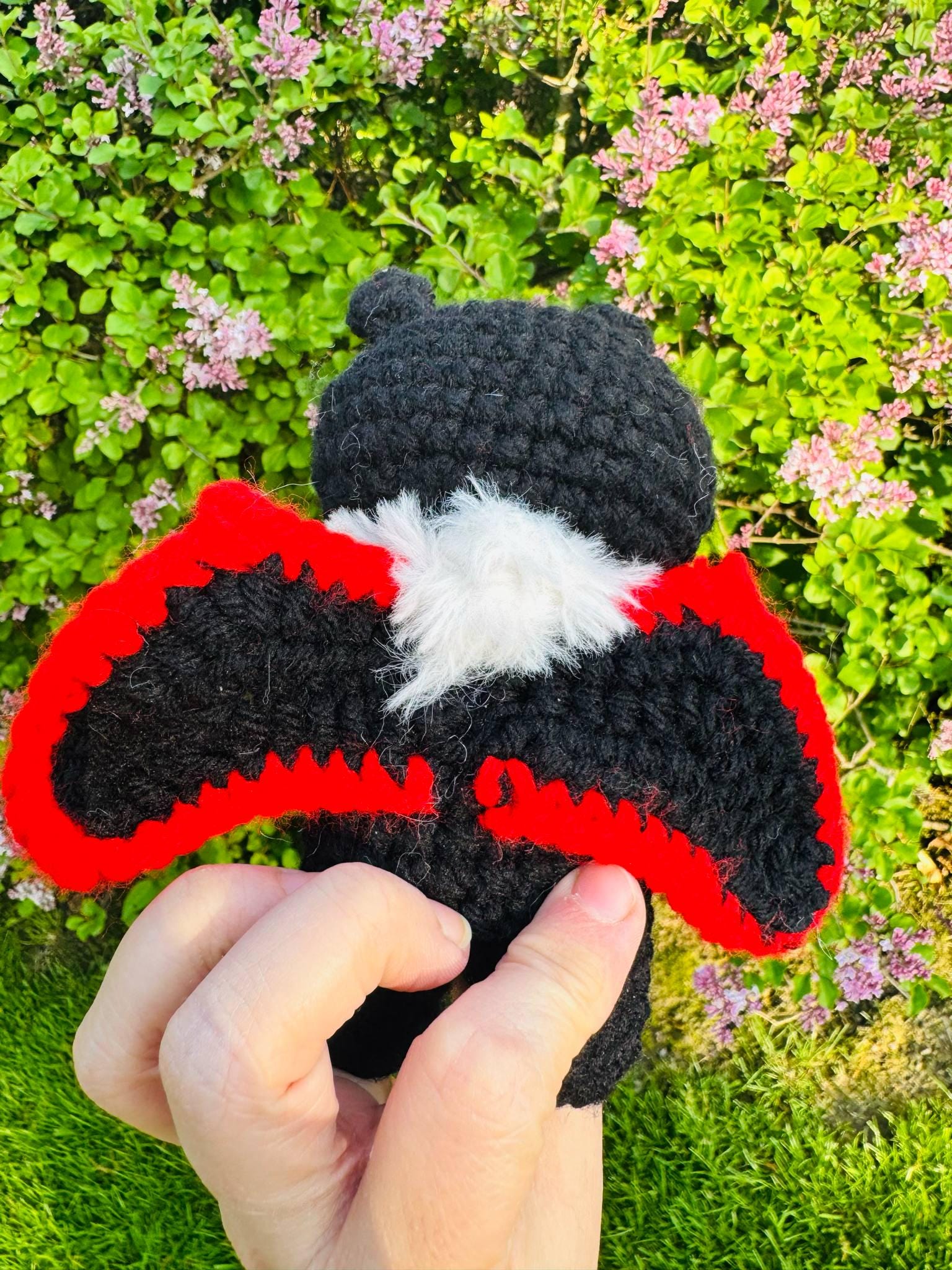 Crochet Mothman Plushie: Handmade Cryptid Stuffed Toy