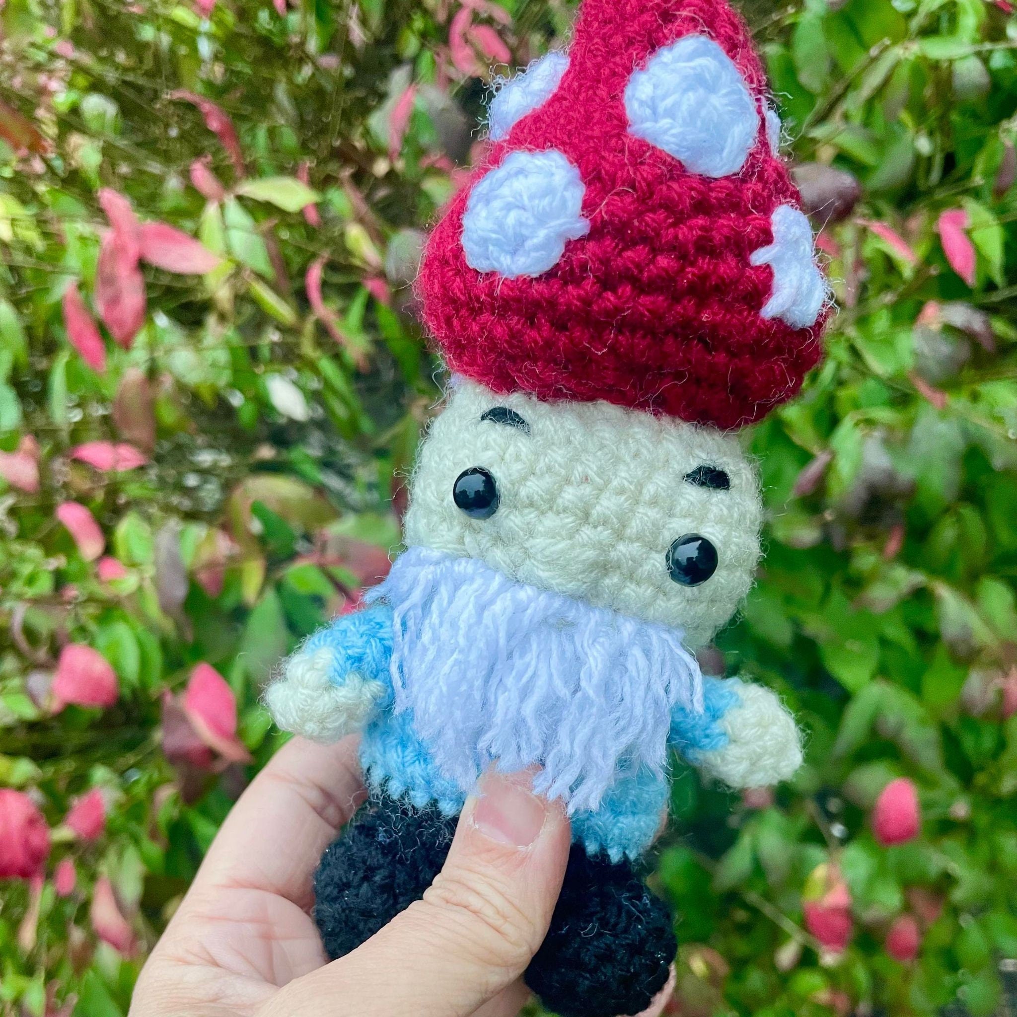 Crochet Mushroom Gnome Plushie- Amigurumi Toys- Cottagecore