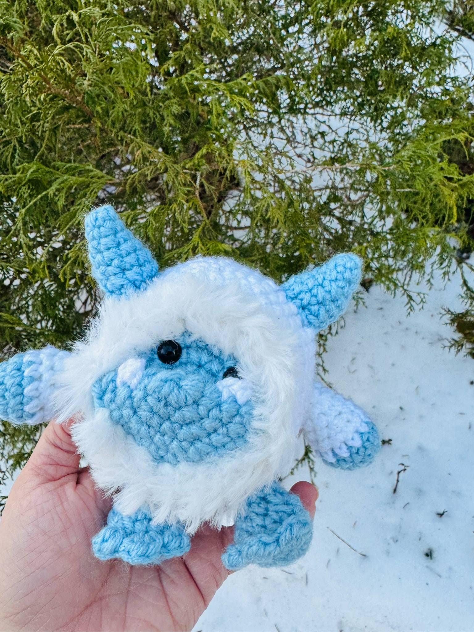 Amigurmi Yeti- Crochet Sasquatch Plushie- Handmade Toys