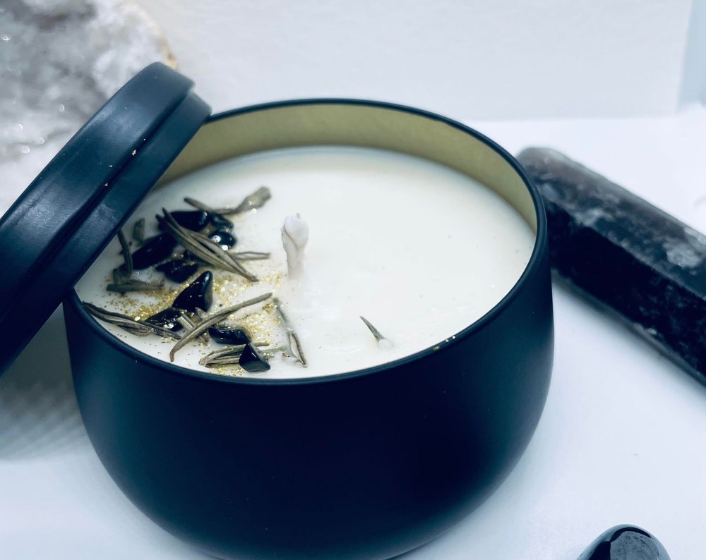 Narcissist Repellent Candle- Cleansing Candle- Lemon, Sage, Eucalyptus Scented Soy Candle